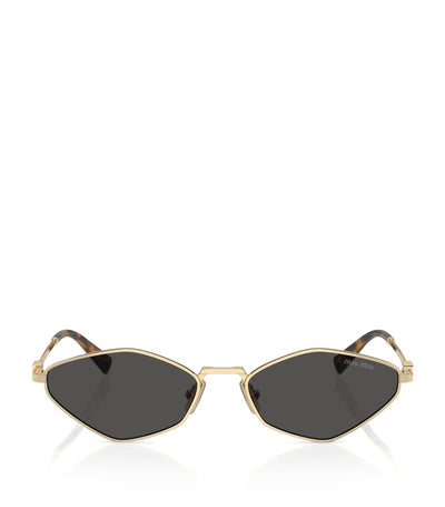 Harrods Miu Miu MU 56ZS GLD SHN GRY Sunglasses- Buy online at McGrocer