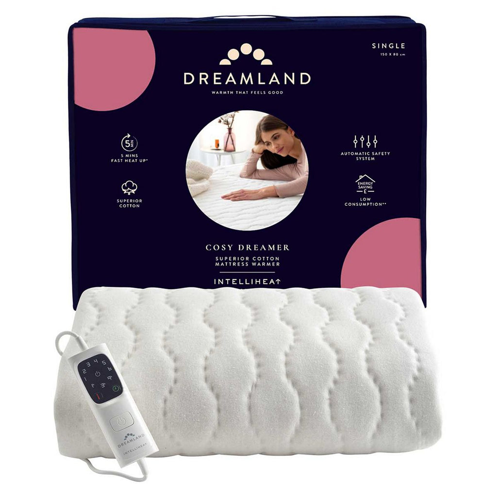 Dreamland Cosy Dreamer Superior Cotton Mattress Warmer Single 150X80 Cm