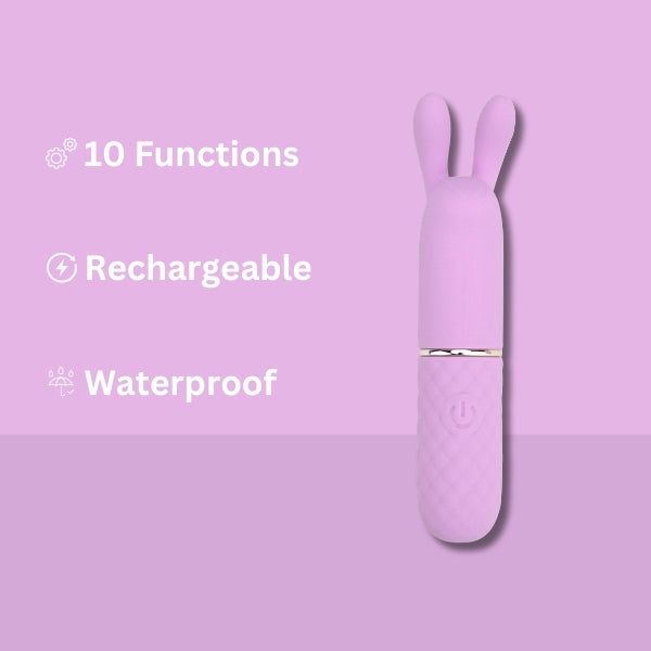 Nauti Petites 10 speed rabbit ears vibrator, imported from the UK