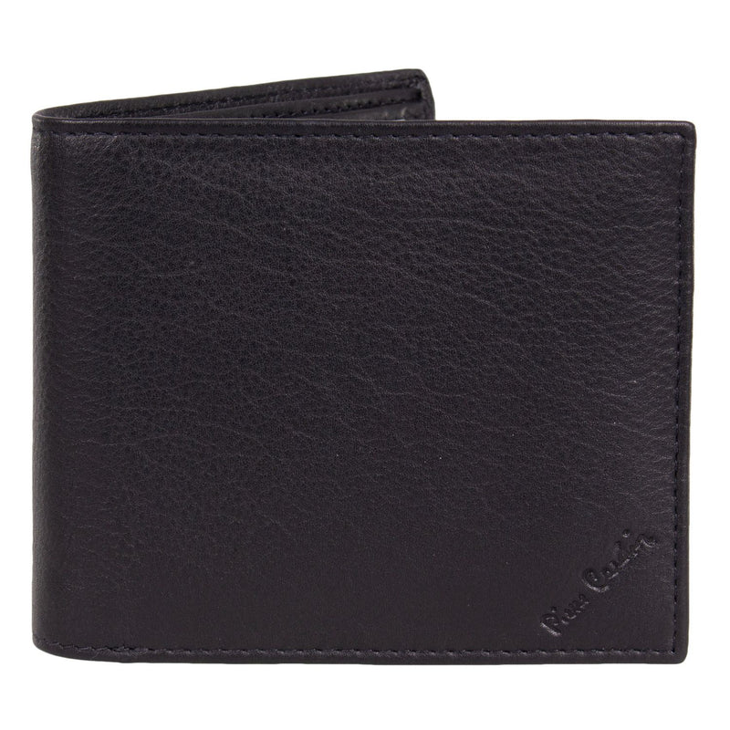 Pierre Cardin men's black leather wallet and gift box, imported from the UK