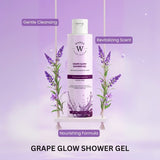 Warda Grape Glow shower gel 150ml, imported from the UK