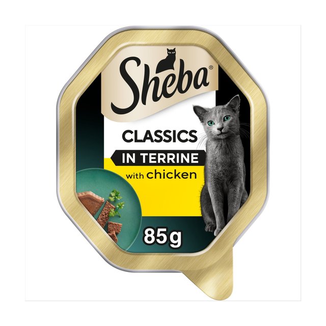 Sheba Classics Wet Cat Food Tray with Chicken in Terrine   85g