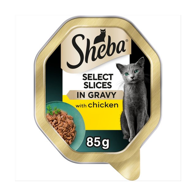 Sheba Select Slices Cat Food Tray with Chicken in Gravy    85g GOODS M&S   