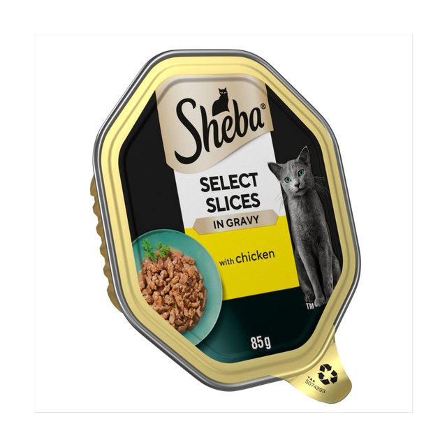 Sheba Select Slices Cat Food Tray with Chicken in Gravy    85g