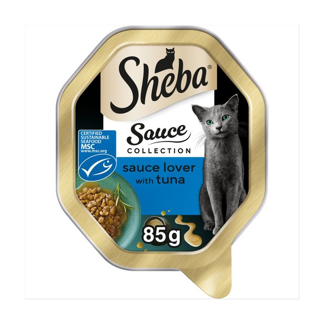 Sheba Sauce Lover Adult Wet Cat Food Tray MSC Tuna in Gravy   85g GOODS M&S   