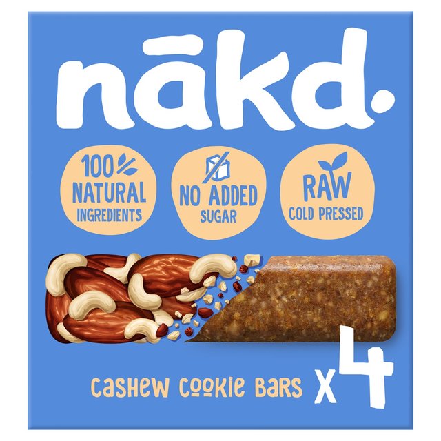 nakd. Cashew Cookie Fruit & Nut Bars Multipack   4 x 35g GOODS M&S   