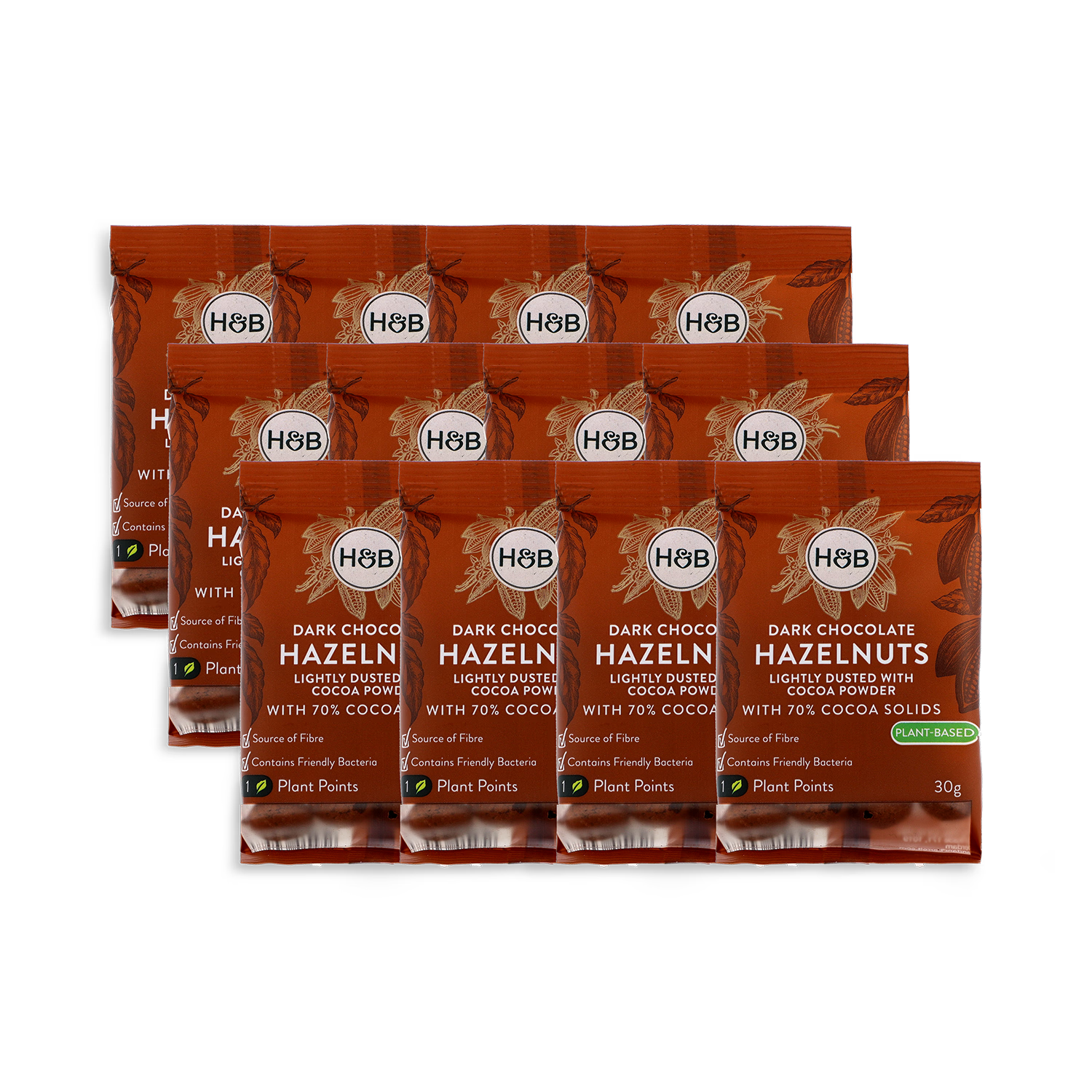 Holland & Barrett Cocoa Hazelnuts 30g Pack, UK version