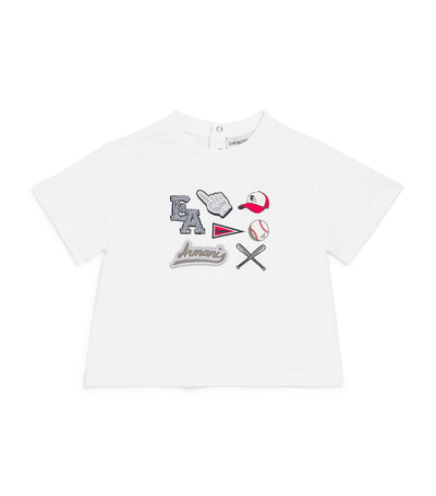 T-shirt Patch Coton Jersey Emporio Armani Kids (6-36 Mois)