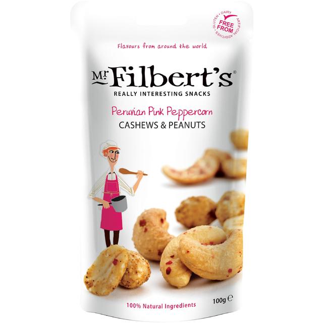 Mr Filbert's Peruvian Pink Peppercorn Cashews & Peanuts   100g GOODS M&S   