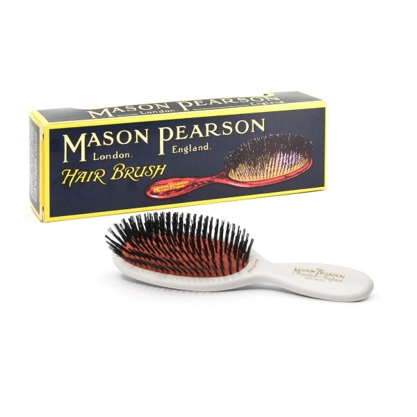 Mason Pearson Pocket Sensitive pure bristle hairbrush white - British product