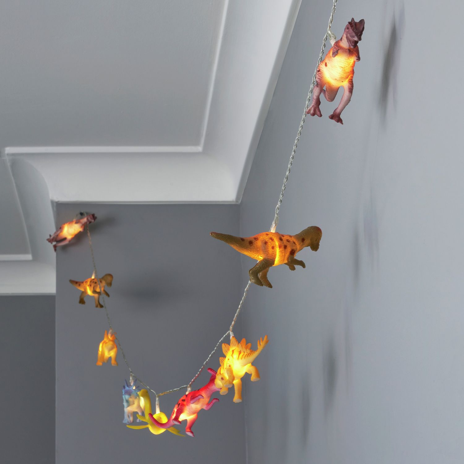 Glow Dinosaur multicoloured LED string lights 4.35m, imported from the UK