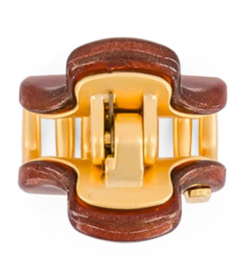 Alexandre de Paris mini gold-plated claw hair clip 1.8cm, UK version