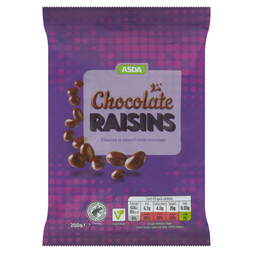 ASDA Chocolate Raisins Bag GOODS ASDA   