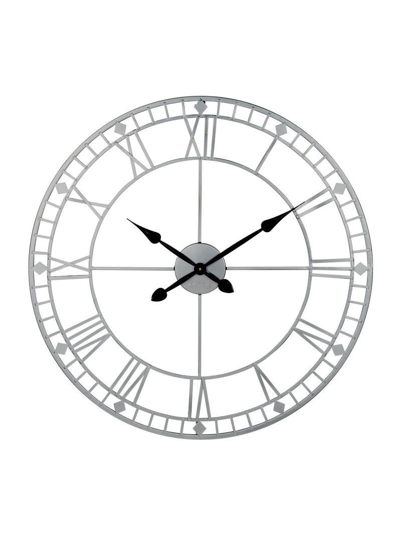 Pacific Silver antique metal wall clock, UK version
