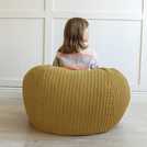 rucomfy kids slouch bean bag mustard 60x80x80cm, imported from the UK