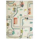 Habitat kids transport print natural flatweave rug 120x170cm, UK version