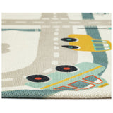 Habitat kids transport print natural flatweave rug 120x170cm, UK version