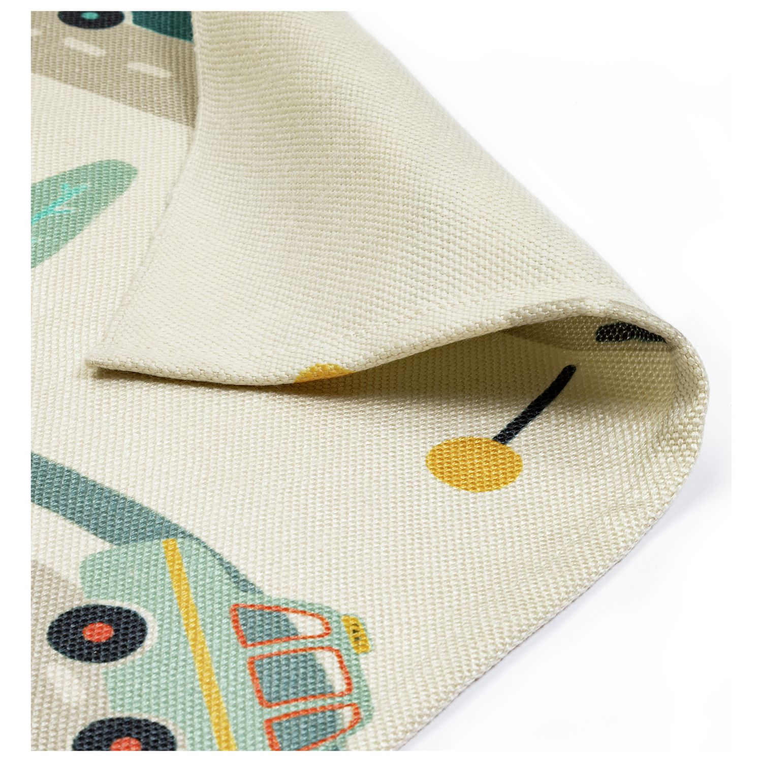 Habitat kids transport print natural flatweave rug 120x170cm, UK version