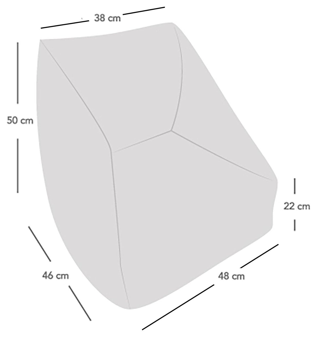 rucomfy Kids Snuggle Bean Bag Chair in Oat 50x48x46cm, imported from the UK