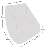 rucomfy Kids Snuggle Bean Bag Chair in Oat 50x48x46cm, imported from the UK