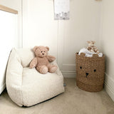 rucomfy Kids Snuggle Bean Bag Chair in Oat 50x48x46cm, imported from the UK