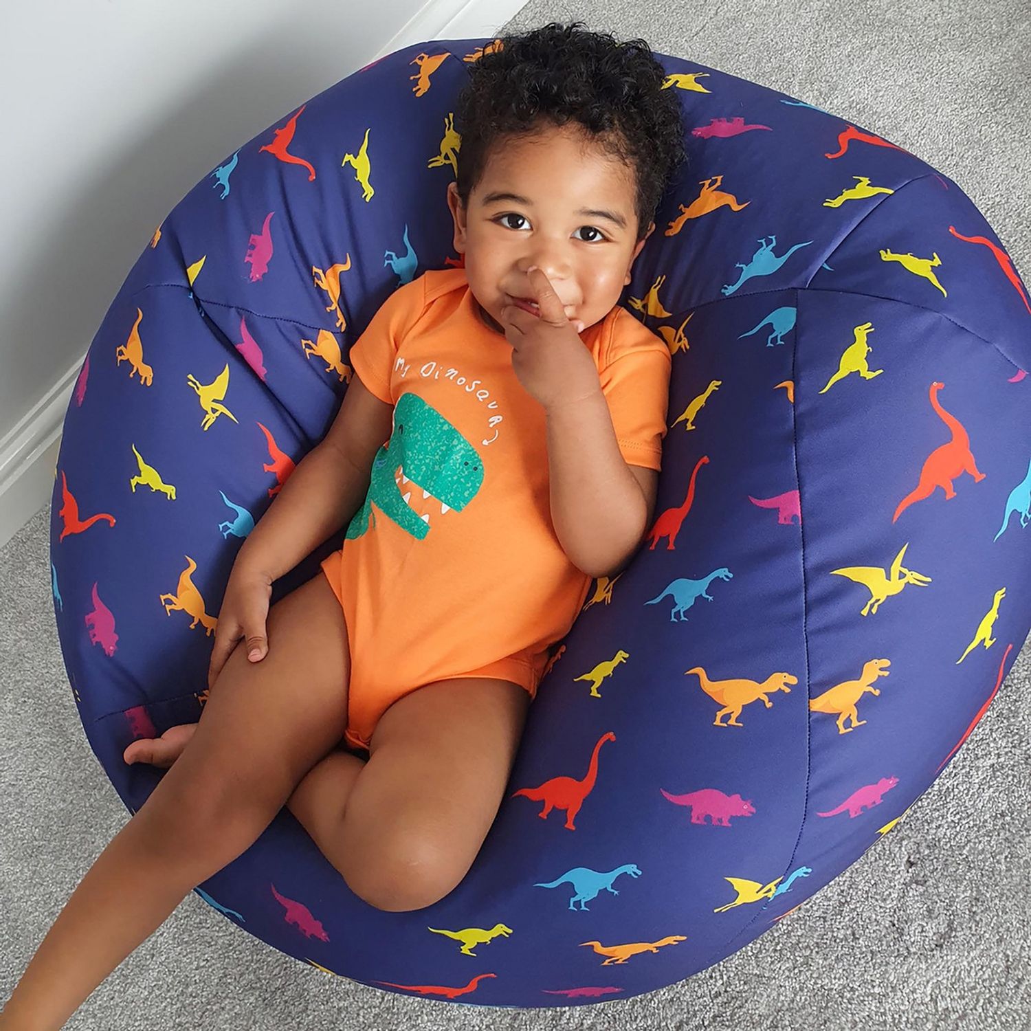 rucomfy kids dinosaur bean bag 60x80x80cm, imported from the UK