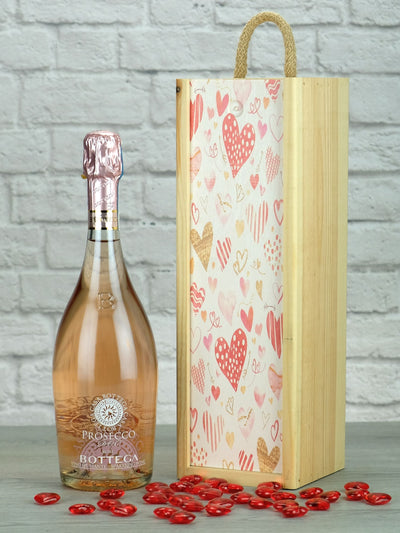 Bottega Vintage Rose Prosecco Herz Geschenkset 750ml