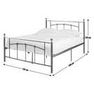 Argos Home Yani small double metal bed frame black - British product