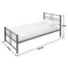 Argos Home Atlas Single Metal Bed Frame in black - British product