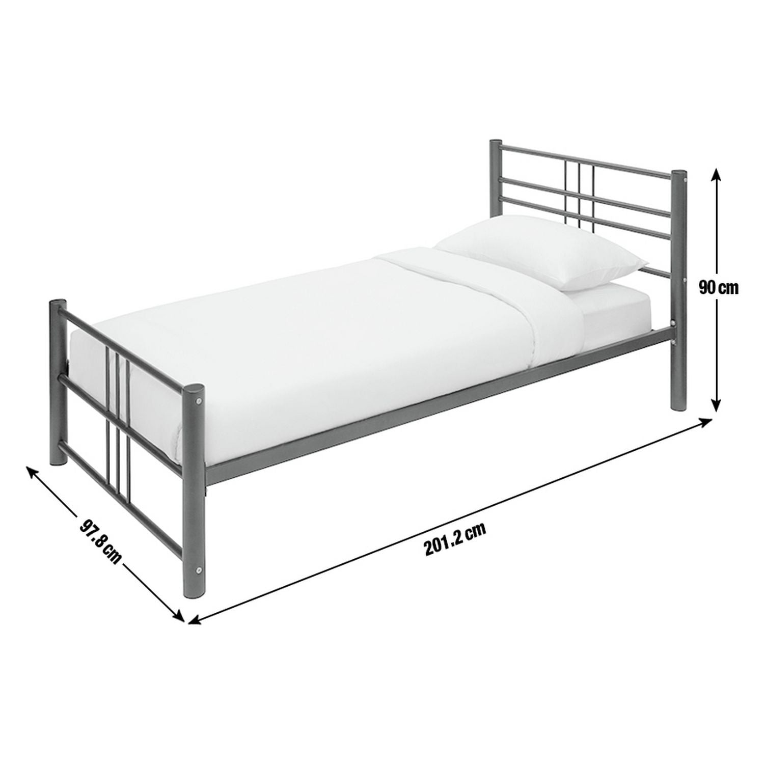 Argos Home Atlas Single Metal Bed Frame in black - British product