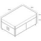 Sealy Eldon Comfort Kingsize Divan Bed in Grey (British brand)