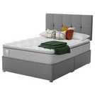 Sealy Abbot Pillowtop Double Divan Bed Grey (British brand)