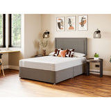Sealy Superking Divan Bed Grey with Mattress (British brand)