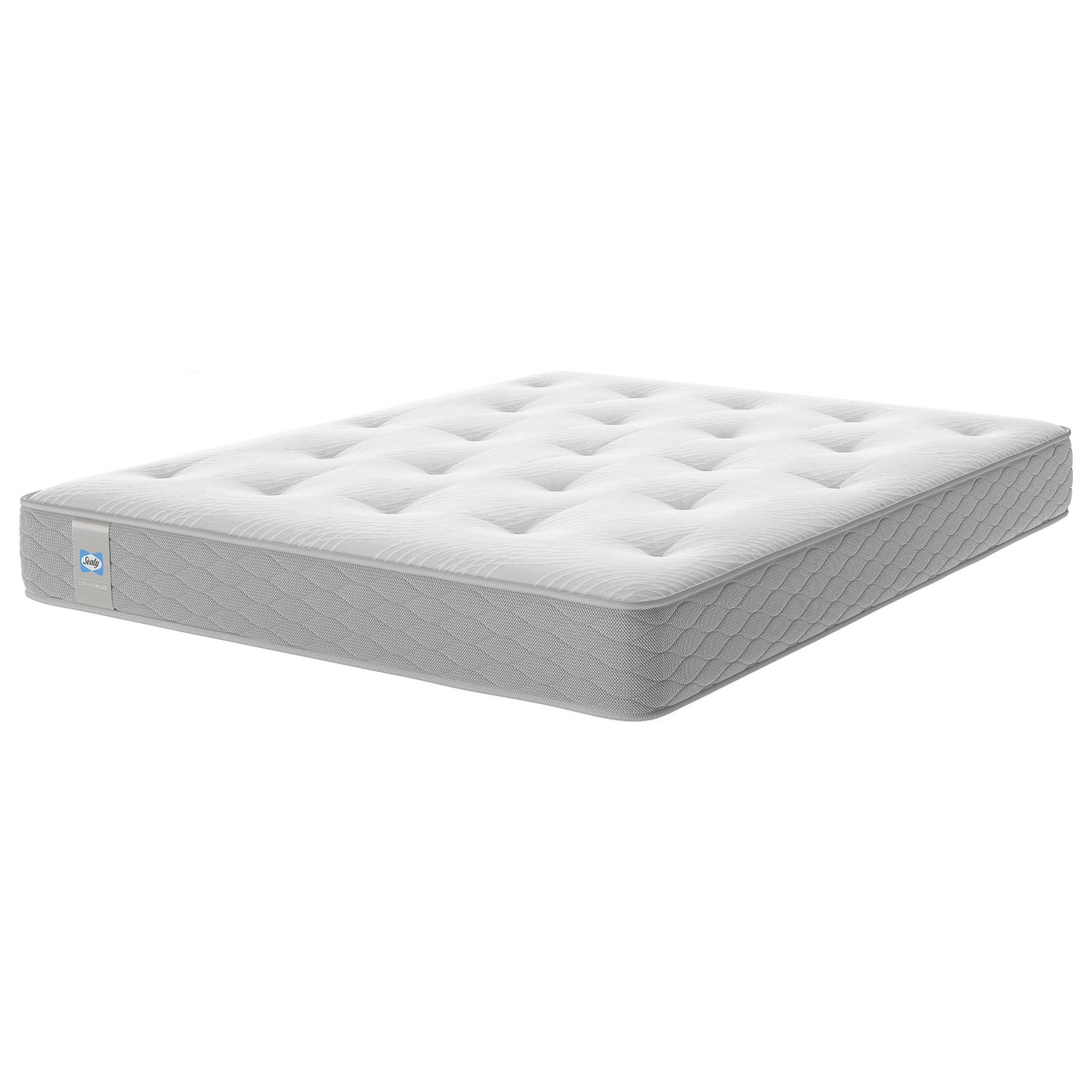 Sealy Superking Divan Bed Grey with Mattress (British brand)