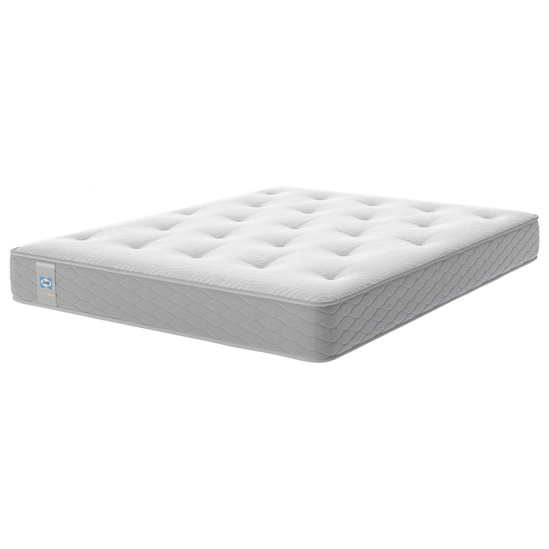 Sealy Superking Divan Bed Grey with Mattress (British brand)