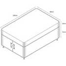 Sealy Abbot Pillowtop Superking Divan Bed Grey (British brand)