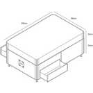 Sealy Eldon Comfort Kingsize 2 Drawer Divan Bed in Grey (British brand)