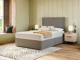 Sealy Eldon Comfort Kingsize 2 Drawer Divan Bed in Grey (British brand)