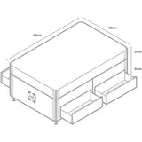 Sealy Double Divan Bed Grey (British brand)
