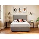 Sealy superking divan bed with mattress and storage drawers in grey (British brand)