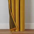 Habitat Mustard Velvet Dimout Curtains 117x183cm, UK version