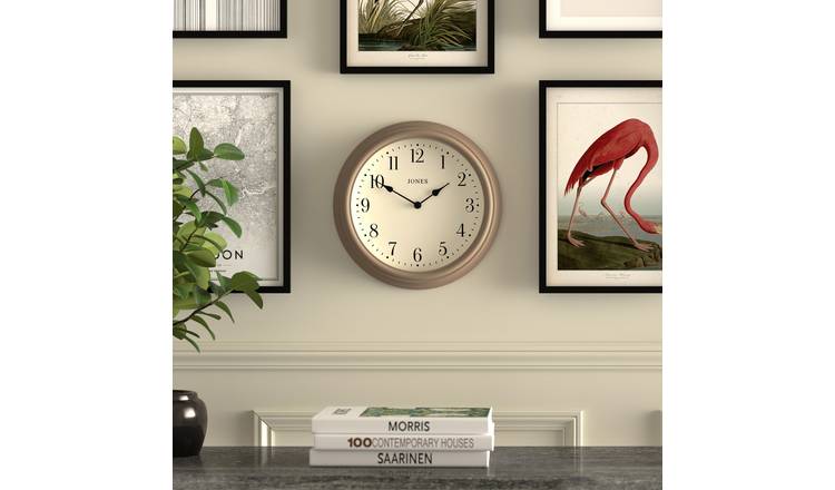 Jones wall clock Mole Grey 30.5cm, UK version
