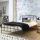 Argos Home Pippa dark grey small double metal bed frame - British product