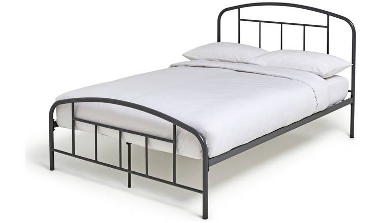 Argos Home Pippa dark grey small double metal bed frame - British product