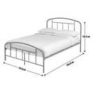 Argos Home Pippa dark grey small double metal bed frame - British product