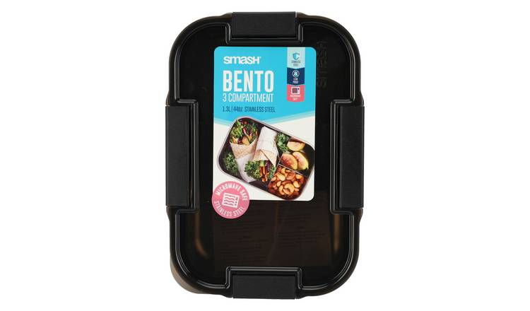 Blue stainless steel bento lunch box 1200ml (British brand)