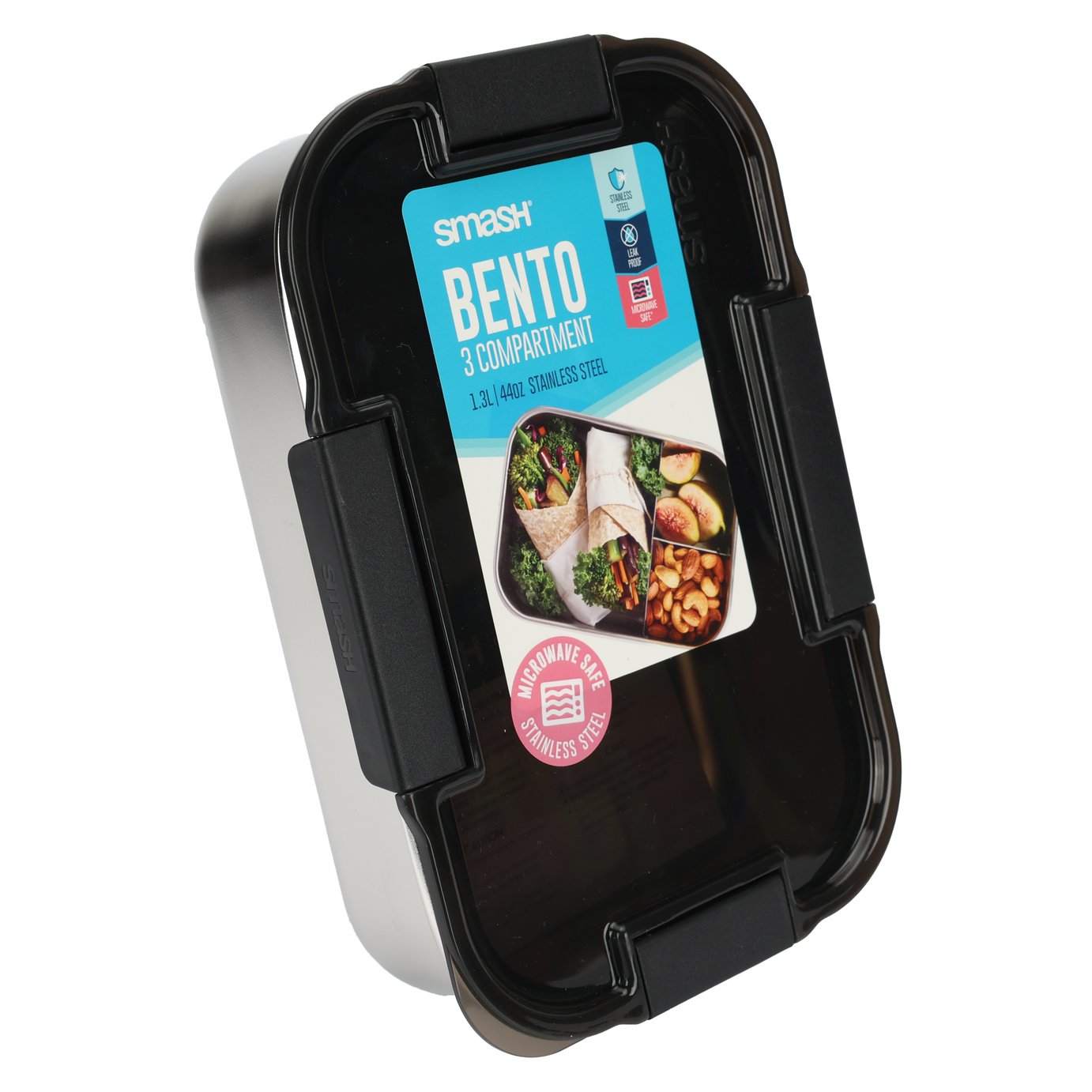Blue stainless steel bento lunch box 1200ml (British brand)