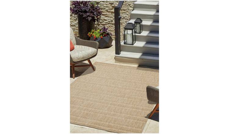 Homemaker jute look outdoor rug natural 290x200cm, UK version