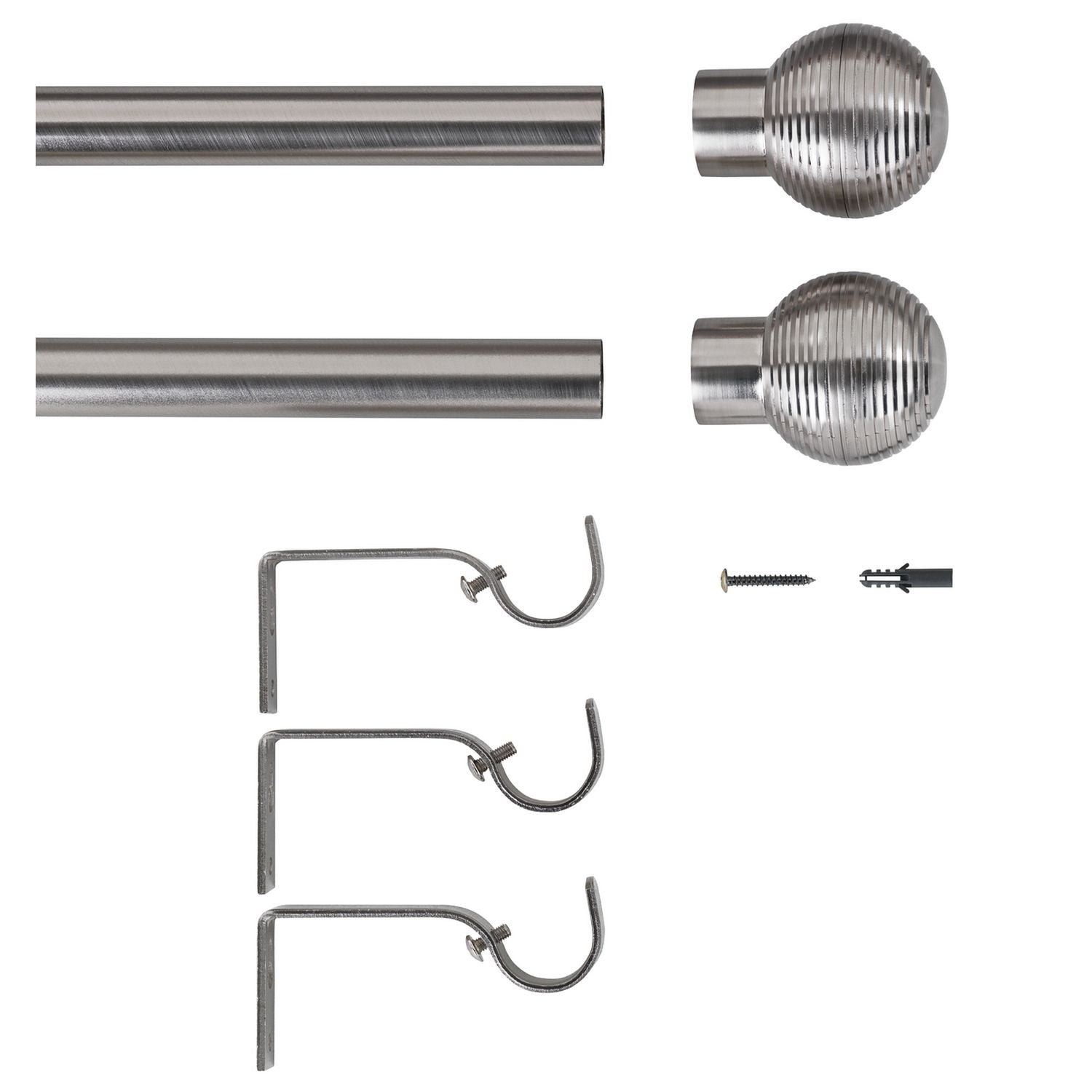 Argos Home steel extendable curtain pole 110cm-300cm - British product