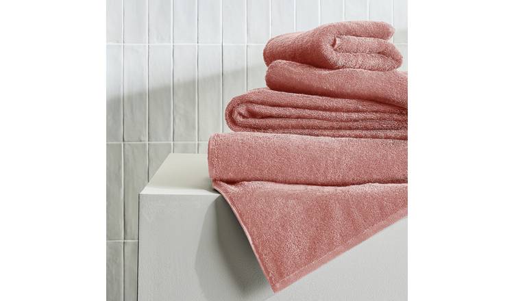 Habitat anti-microbial towel set in blush, UK version